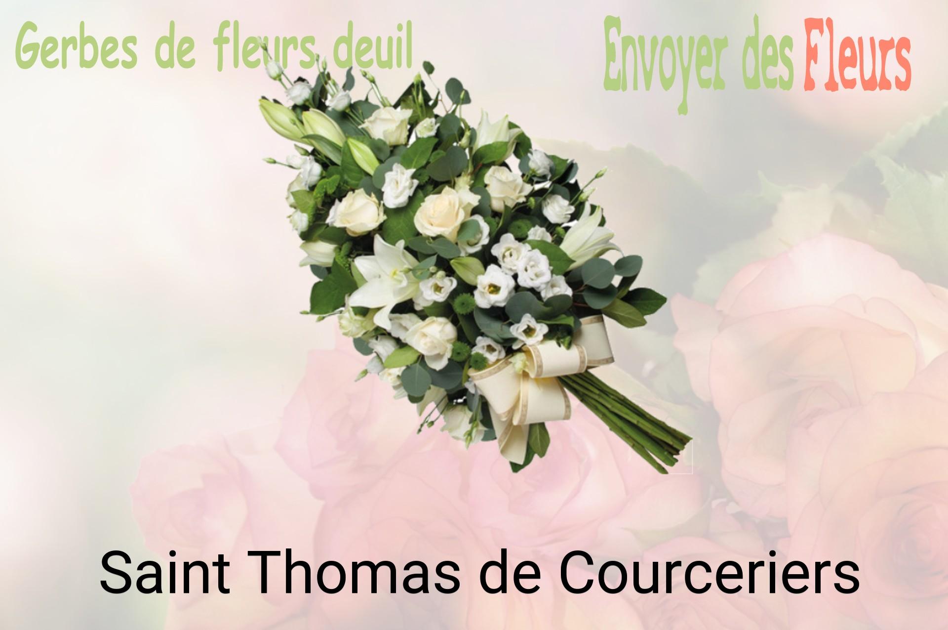 Gerbe de fleurs de deuil livrée à Saint-Thomas-de-Courceriers